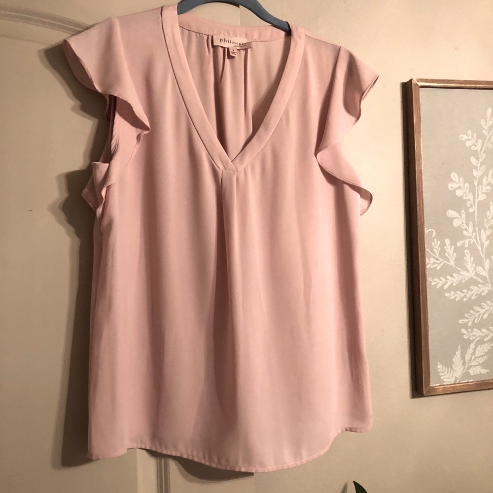 Women’s philosophy chiffon ruffle blouse Small